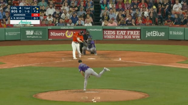 Rafael Devers hits a home run